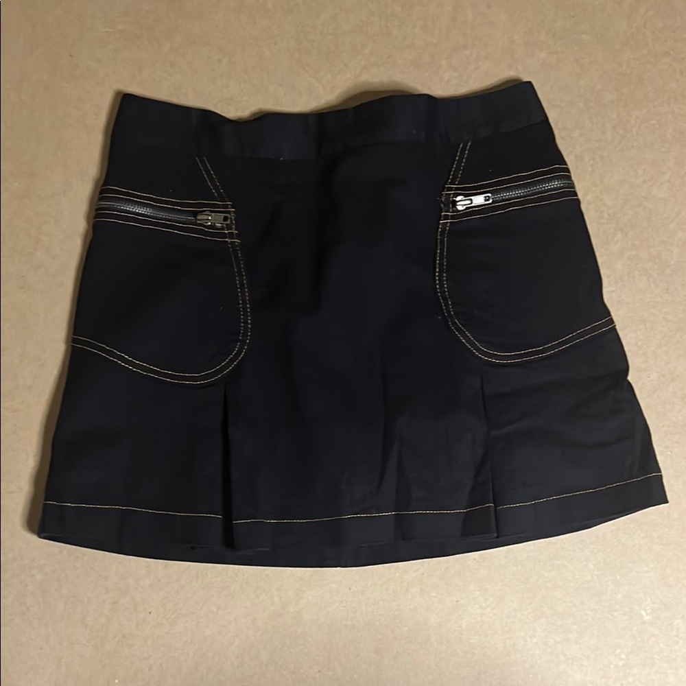 Pearl Black Pleated Mini Skirt for Casual Wear